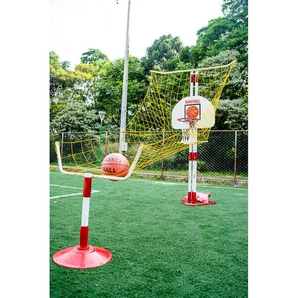 Kit Mini Basket c/ Rede de Retorno Fácil Esporte